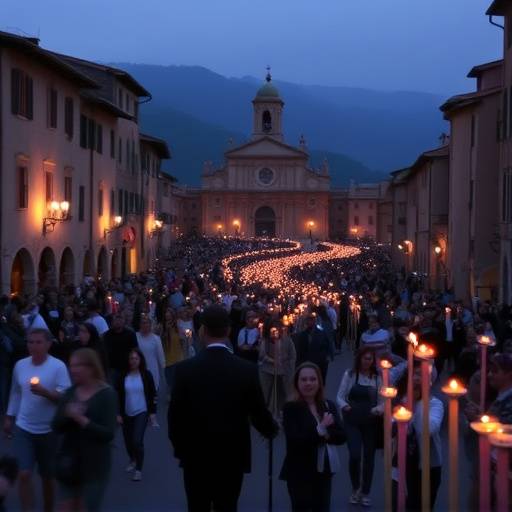 La Festa dei Ceri di Gubbio, una corsa tradizionale con ceri votivi
