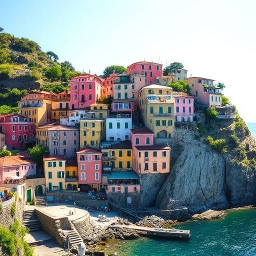 Le case colorate di Cinque Terre in Liguria