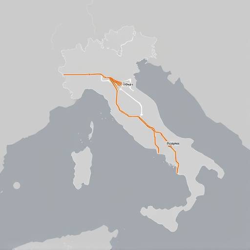 Mappa delle linee ferroviarie ad alta velocit&agrave; in Italia