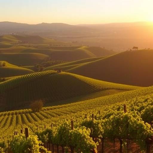 Paesaggio collinare con vigneti in Toscana